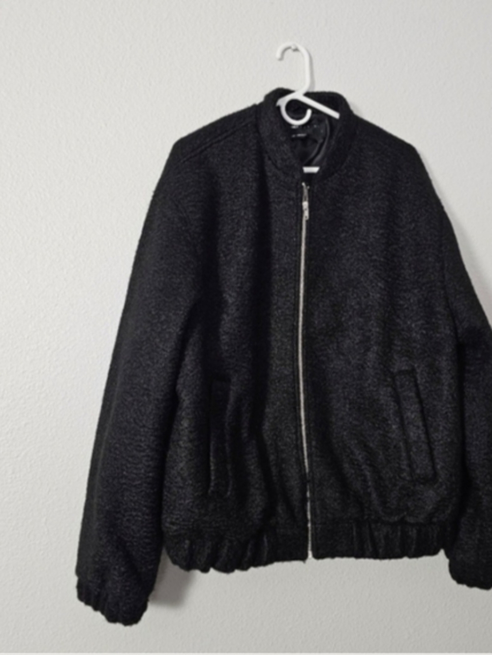 ASOS Black Textured Bomber Jacket and Trousers Set Sz L - Picture 4 of 10
